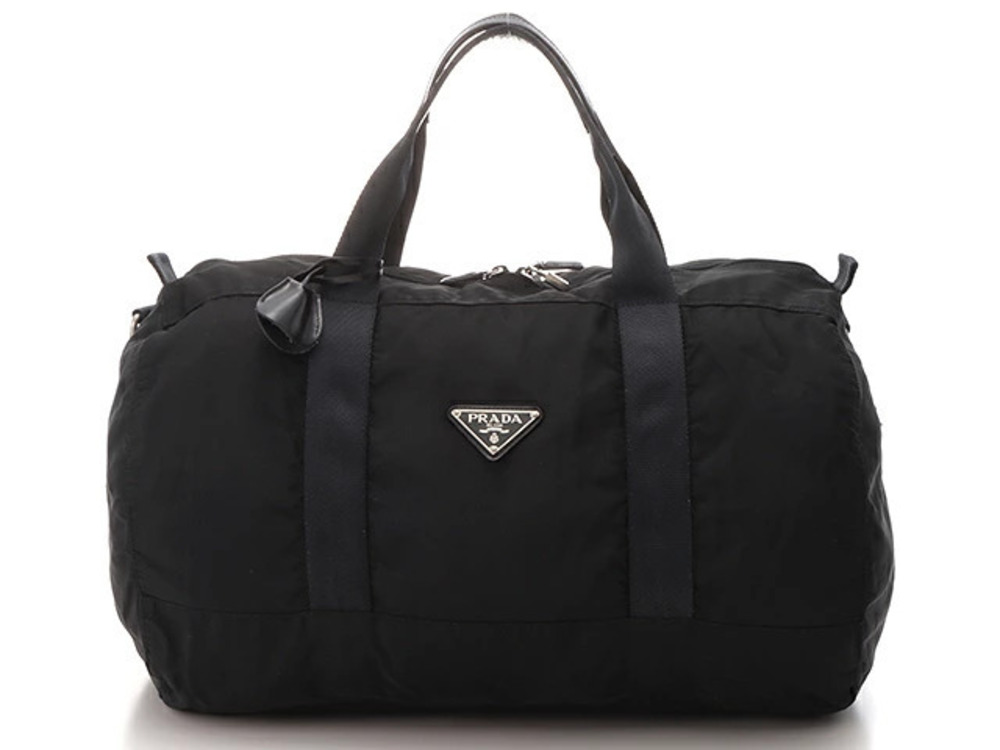 Prada Tessuto Boston bag black
